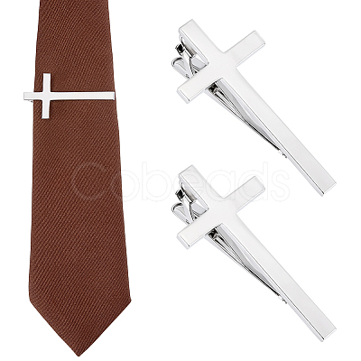 Brass Tie Clips BUTT-WH0024-064P-1