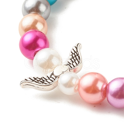 Acrylic Beaded Stretch Kids Bracelets BJEW-JB07771-1