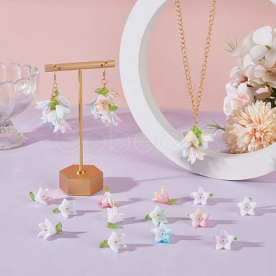 100Pcs Opaque Acrylic Pendants PALLOY-WR00010-1