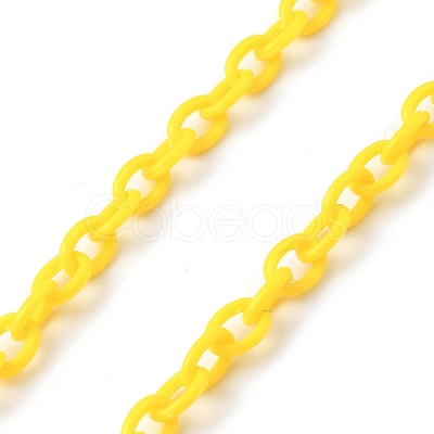 Personalized ABS Plastic Cable Chain Necklaces NJEW-JN02996-01-1