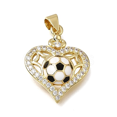 Brass Micro Pave Clear Cubic Zirconia Pendants KK-A303-23D-G-1