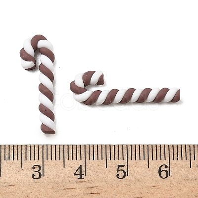 Christmas Candy Cane Handmade Polymer Clay Beads CLAY-P005-03A-04-1