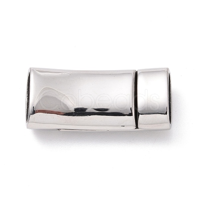 Tibetan Style 304 Stainless Steel Magnetic Clasps with Glue-in Ends STAS-G276-28AS-1