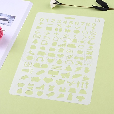 Plastic Reusable Drawing Painting Stencils Templates DIY-F018-B13-1
