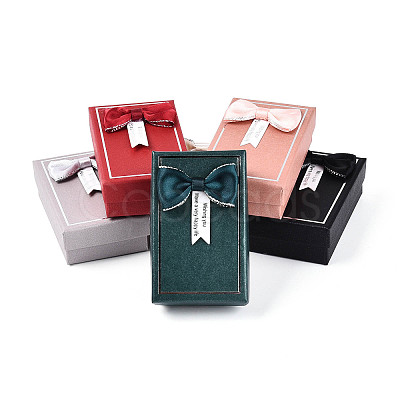 24Pcs 6 Colors Cardboard Jewelry Set Boxes CBOX-N015-02B-1