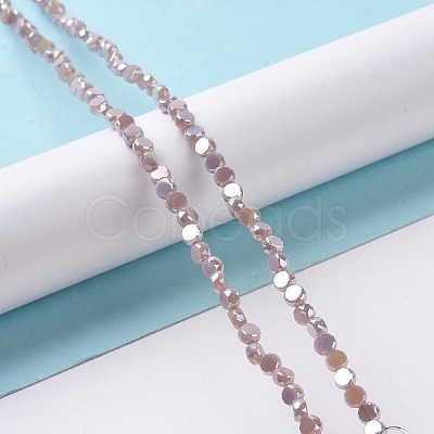 Electroplate Glass Beads Strands GLAA-E036-03B-1