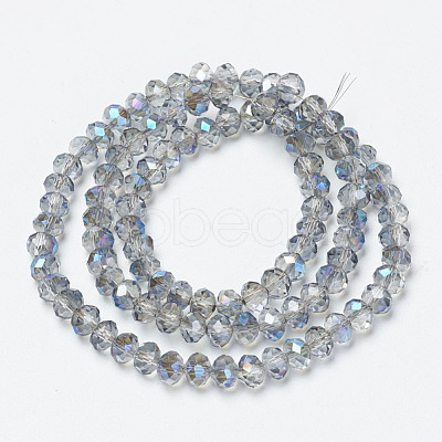 Electroplate Glass Beads Strands EGLA-A034-T4mm-I18-1