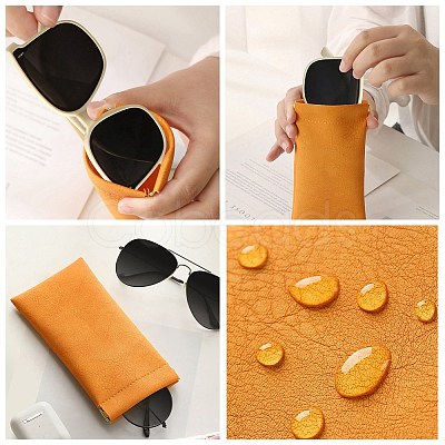 Rectangle PU Leather Glasses Case AJEW-H142-01B-1