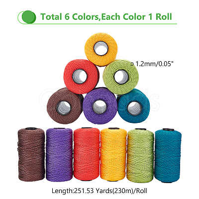 6 Roll 6 Colors 3-Ply Polypropylene Ice Silk Knitting Crochet Yarn OCOR-WR0001-41-1