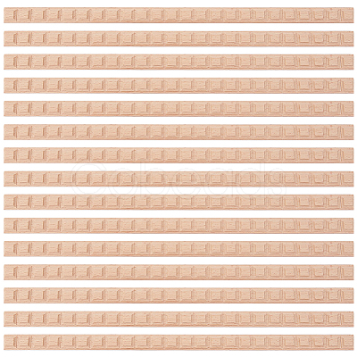 24Pcs Wood Carving Waistline Edge Strips for Living Room Background Wall Decorative DIY-WH0622-555C-1
