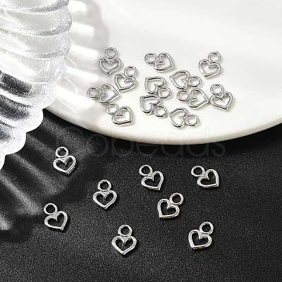 SHEGRACE Brass Heart Charms XGR0161P-100P-1