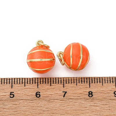 Brass Enamel Charms KK-Q098-01G-1