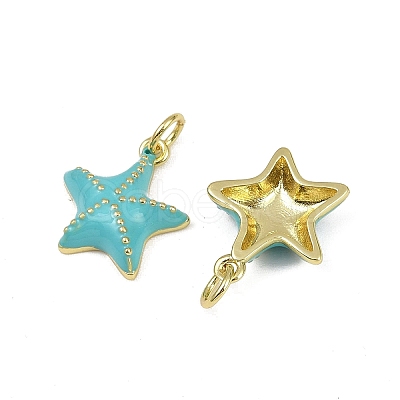 Brass Enamel Pendants KK-I358-001G-B01-1