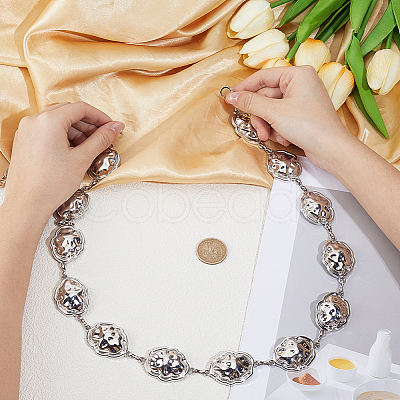 1Pc Alloy Cloud Link Chain Waist Belly Chains for Women AJEW-GF0013-44-1