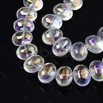 Electroplate Glass Beads Strand X-EGLA-S188-22-B03-1