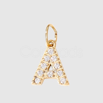 Stainless Steel Cubic Zirconia Pendants with Jump Rings X-FIND-PW0024-08A-1