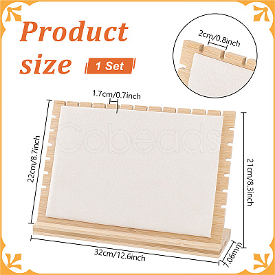 Detachable Bamboo Slant Back Necklace Display Stands NDIS-WH0001-17-1