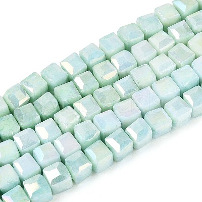Anti-Tarnish Electroplate Glass Beads Strands GLAA-T025-4mm-10B-1