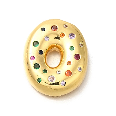 Brass Cubic Zirconia Pendants KK-M295-13G-O-1