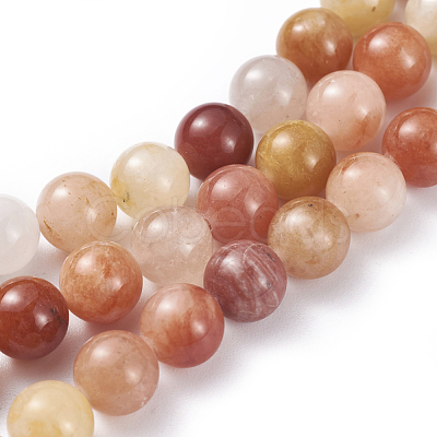 Natural Topaz Jade Bead Strands G-G782-17-1