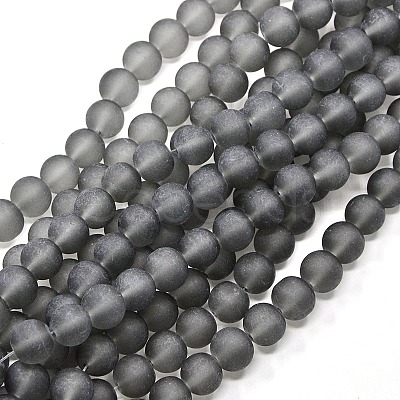 Baking Paint Transparent Glass Beads Strands X-GLAA-S031-12mm-12-1