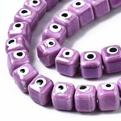 Handmade Porcelain Ceramic Beads Strands PORC-T006-01F-1