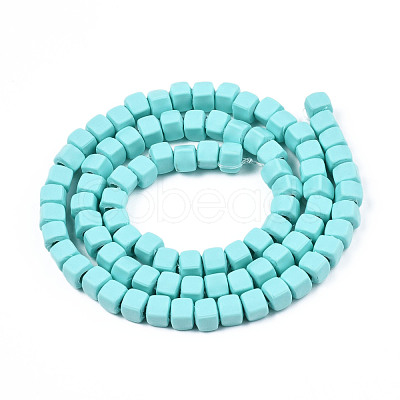Handmade Polymer Clay Beads Strands CLAY-S092-78G-1