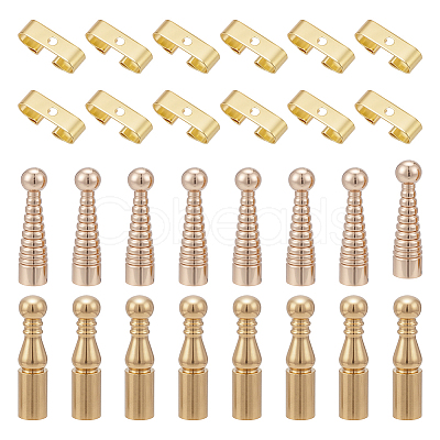 16Pcs Brass Bolo Tie Slide Clasps KK-NB0004-19-1