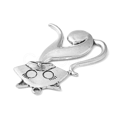 Tibetan Style Alloy Kitten Pendants TIBEP-22758-AS-NR-1