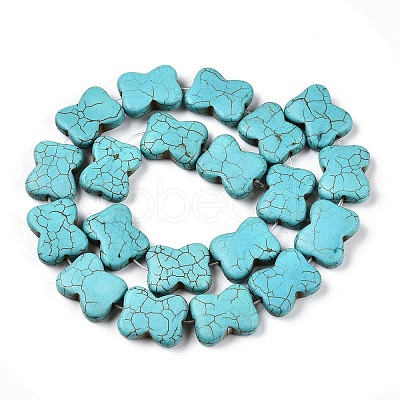 Synthetic Turquoise Beads Strands UNKW-T001-02B-1