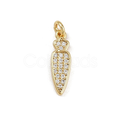 Brass Micro Pave Cubic Zirconia Charms LS-KK-H077-02G-06-1