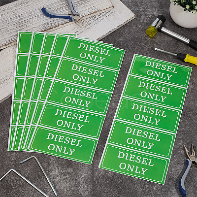 12Sheets Waterproof PVC Warning Sign Stickers DIY-OC0014-63C-1