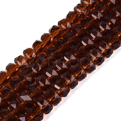 Transparent Glass Beads Strands GLAA-Q114-01A-A15-1