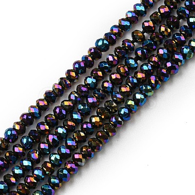 Electroplate Glass Beads Strands EGLA-F149-FP-10-1