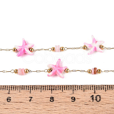 Handmade 316 Stainless Steel Starfish Link Chains CHS-N006-03G-G-1