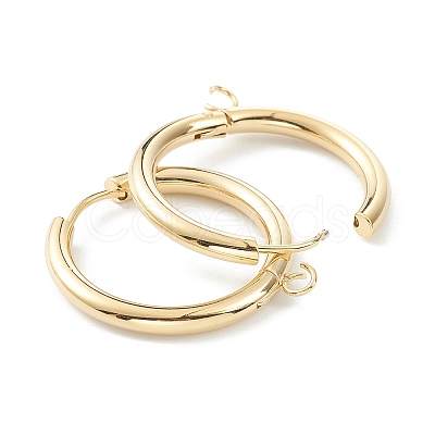 201 Stainless Steel Huggie Hoop Earring Findings X-STAS-P283-01M-G-1
