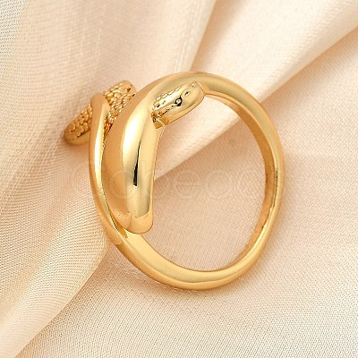 Dolphin Brass Cuff Rings for Women RJEW-Z085-01G-02-1