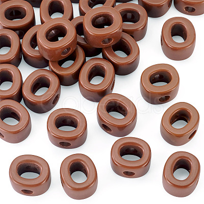 Opaque Acrylic European Beads OACR-TAC0019-006O-1