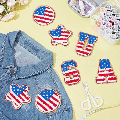 Towel Embroidery Cloth Iron on/Sew on Patches DIY-FG0004-48-1