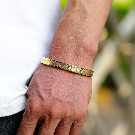 201 Stainless Steel Plain Bangles QM1535-2-1