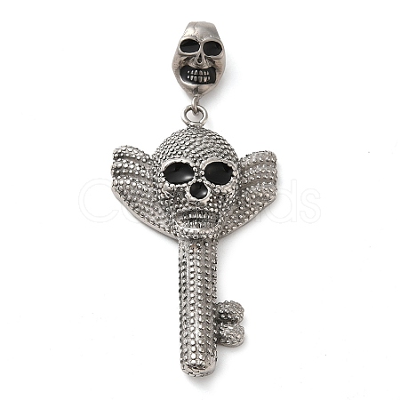 Halloween 304 Stainless Steel Enamel Pendants STAS-Q317-05B-AS-1
