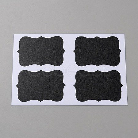 Black PVC Self-Adhesive Sticker DIY-WH0430-587-1