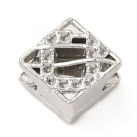 Alloy European Bead Rhinestone Settings FIND-E041-20P-1