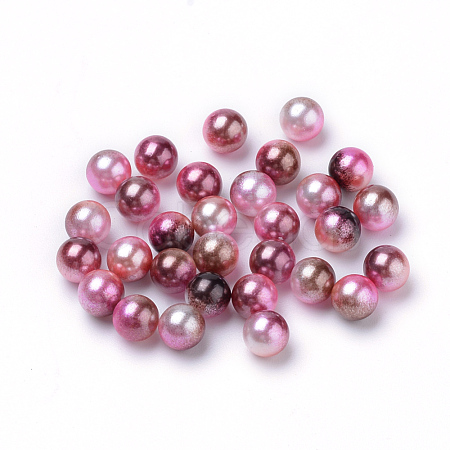 Rainbow Acrylic Imitation Pearl Beads OACR-R065-8mm-A10-1