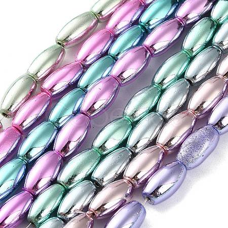 Electroplated Synthetic Non-magnetic Hematite Beads Strands G-C248-J01-8x12mm-1