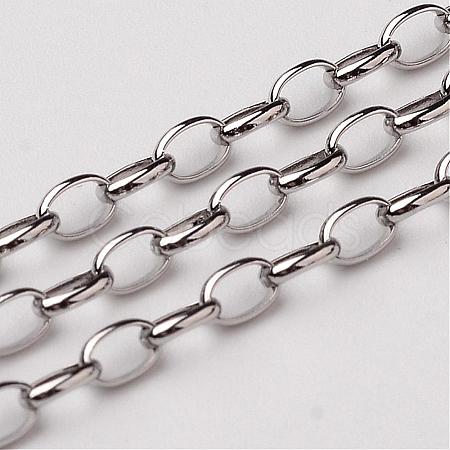 Tarnish Resistant 304 Stainless Steel Rolo Chains CHS-K002-01B-1