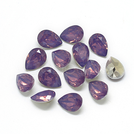 Pointed Back Resin Rhinestone Cabochons RESI-T014-13x18mm-A11-1
