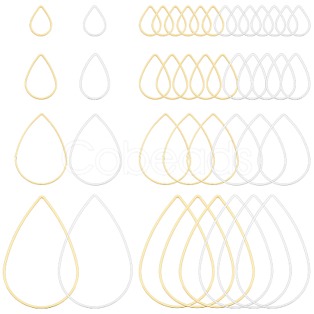160Pcs 8 Styles Brass Linking Rings KK-ME0003-04-1