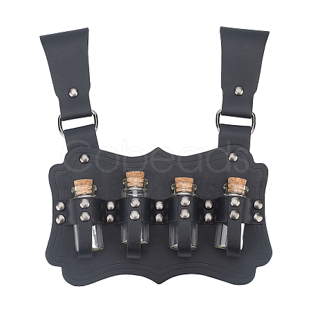 PU Leather with Alloy Gold Metallurgy Storage Belt AJEW-WH0481-41A-1