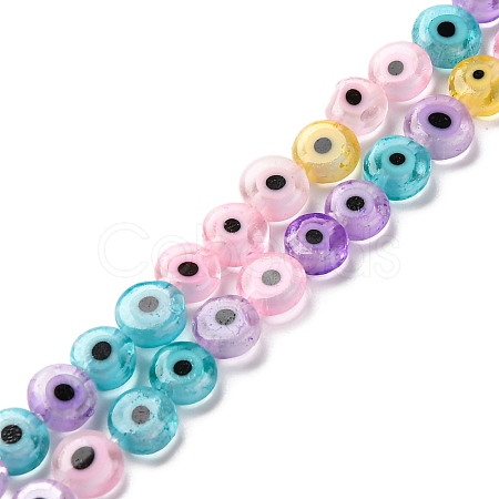 Handmade Evil Eye Lampwork Beads Strands LAMP-G164-10A-1